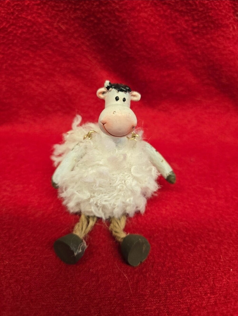 Plush White Sheep Small Bookshelf Buddy - Decorative Figurine